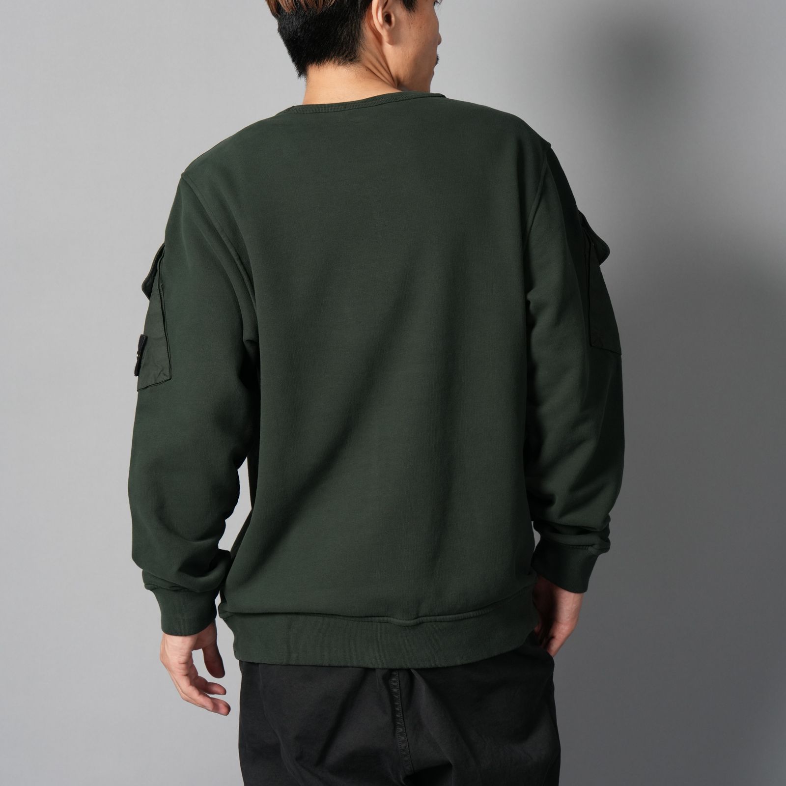 6100008 / BRUSHED ORGANIC COTTON FLEECE / クルネックスウェット・トレーナー [ガーメントダイ](ジュニパー)