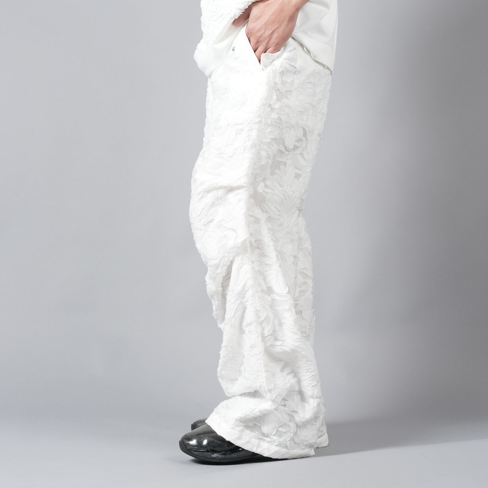 TAAKK - 【ラスト1点】 CUT JACQUARD PARACHUTE PANTS / カット 