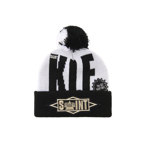 SM-HR1-0000-C13 / KLF_KNIT CAP / KLF / WHITE / ニットキャップ (ブラック/ホワイト)