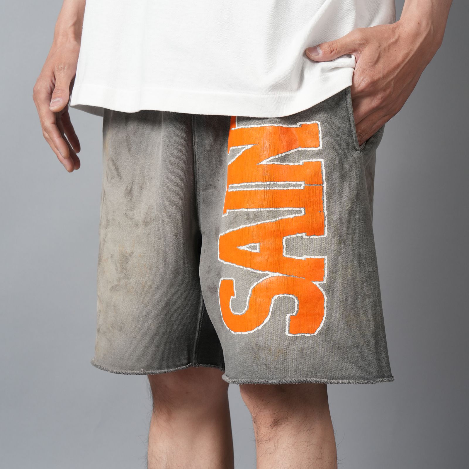 【残りわずか】SM-MK8-0000-069 / SWEAT SHORTS / SAINT / CHARCOAL / スウェットショーツ  (チャコール)