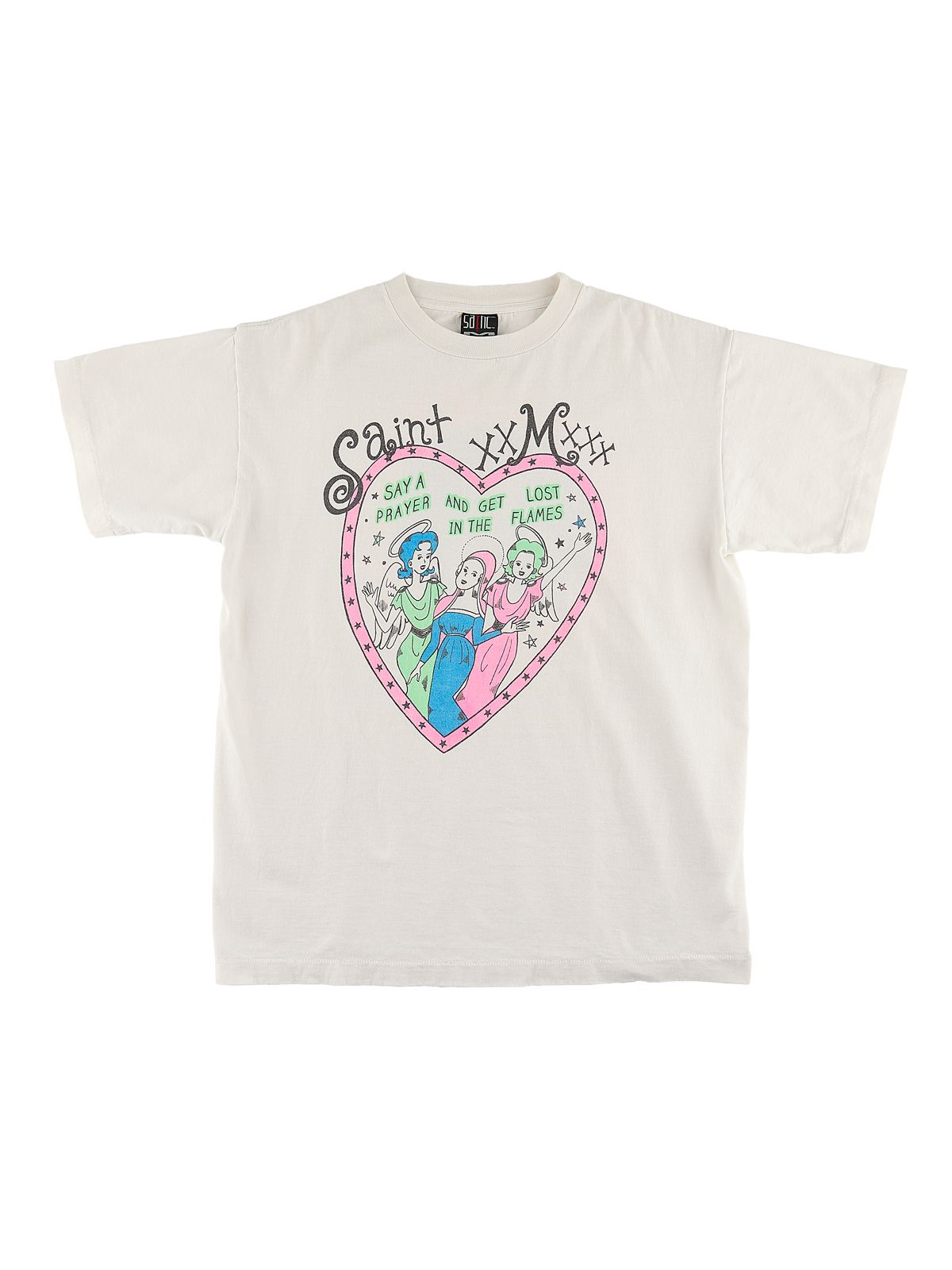 SAINT M×××××× - SM-A21-0000-005/T-SHIRT_HEART / Tシャツ (ホワイト) | Confidence