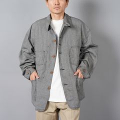 【ラスト1点】【限定】 SM-YS1-0000-C54 / BB_DENIM JKT / STRIPE / BLUE / ワークジャケット (ブルー)