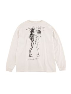 ラスト1点 / SM-S21-0000-046 / SMxDENIMTEARS LS TEE_WHT / セントマイケル x デニムティアーズ ロングスリーブ Tシャツ (ホワイト)