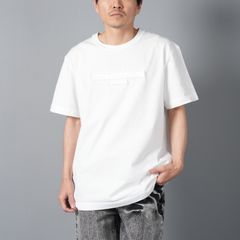DISTRESSED LOGO SHORT SLEEVE TEE / コットンジャージー ユニセックス ディストレストロゴ tシャツ   (ホワイト)