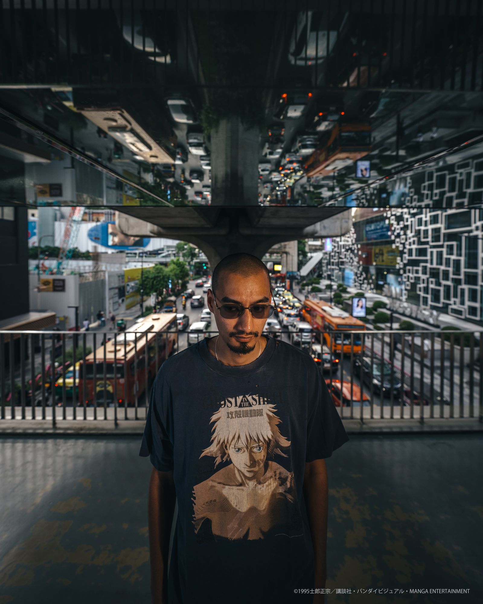 【残りわずか】【コラボ】SM-HR8-0000-C07 / GS_SS TEE / GST IN THE S / NAVY / Tシャツ (ネイビー)