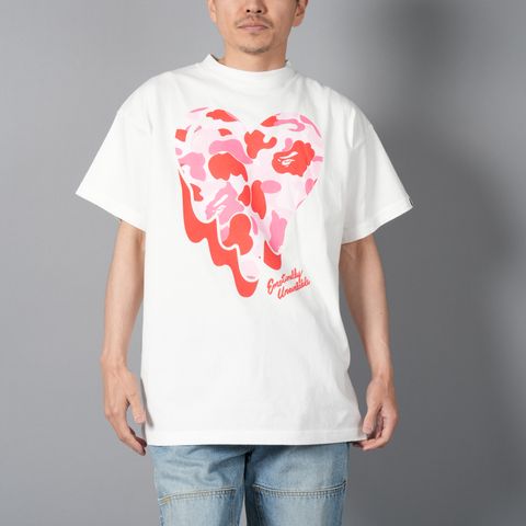【コラボ】EU-HR8-0000-C28 / EU BAPE CAMO SS TEE / WHITE / Tシャツ (ホワイト)