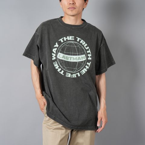 【ラスト1点】PRINTED TEE SHIRTS "GLOBE" / Tシャツ (ブラック)