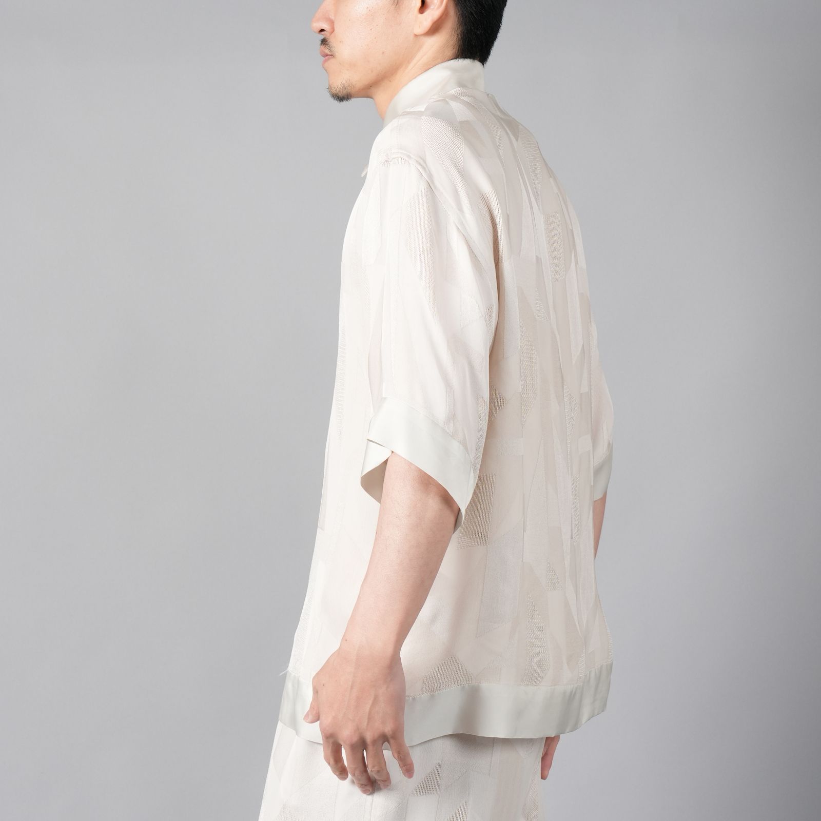 【ラスト1点】RAYON CUPRA SHIRT / レーヨン キュプラ シャツ (ベージュ)