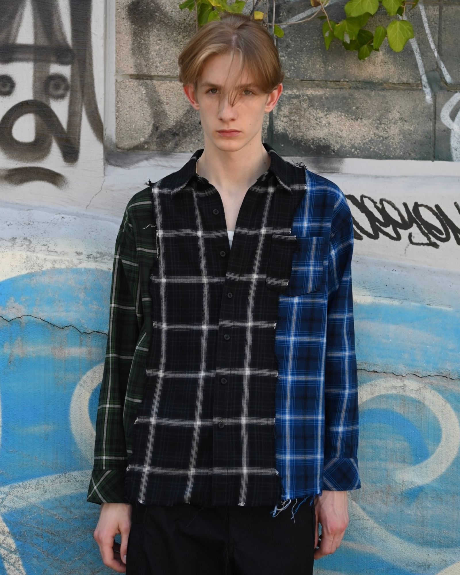 Patchwork Shirt / パッチワークシャツ / ネルシャツ  (マルチ)