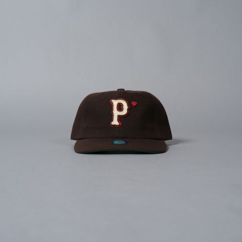 WOOL BASEBALL ''P'' HAT / キャップ (ブラウン)