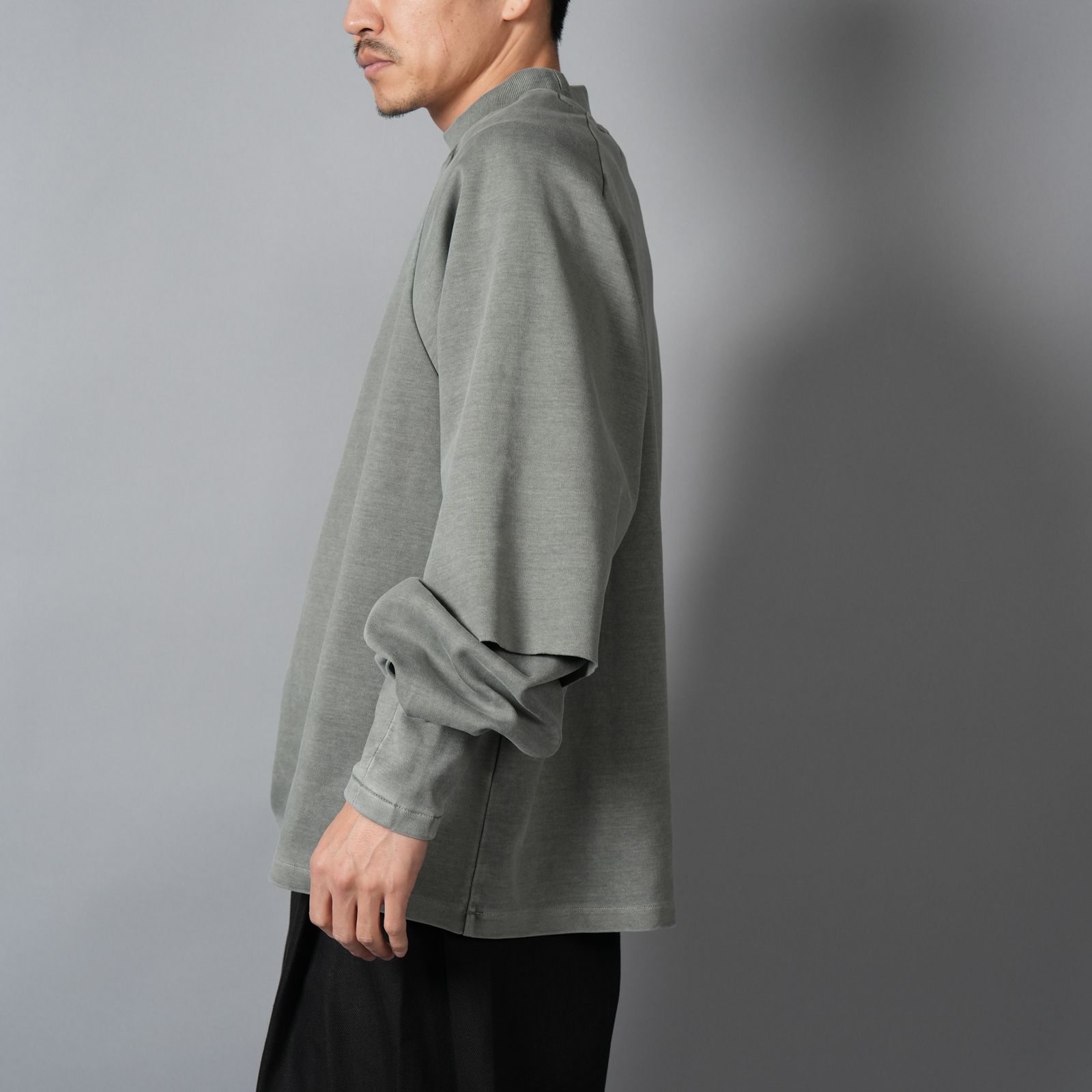 RAGLAN LAYERED LONGSLEEVE TEE / ラグラン レイヤード ロングスリーブT ロンT (セージフェード)