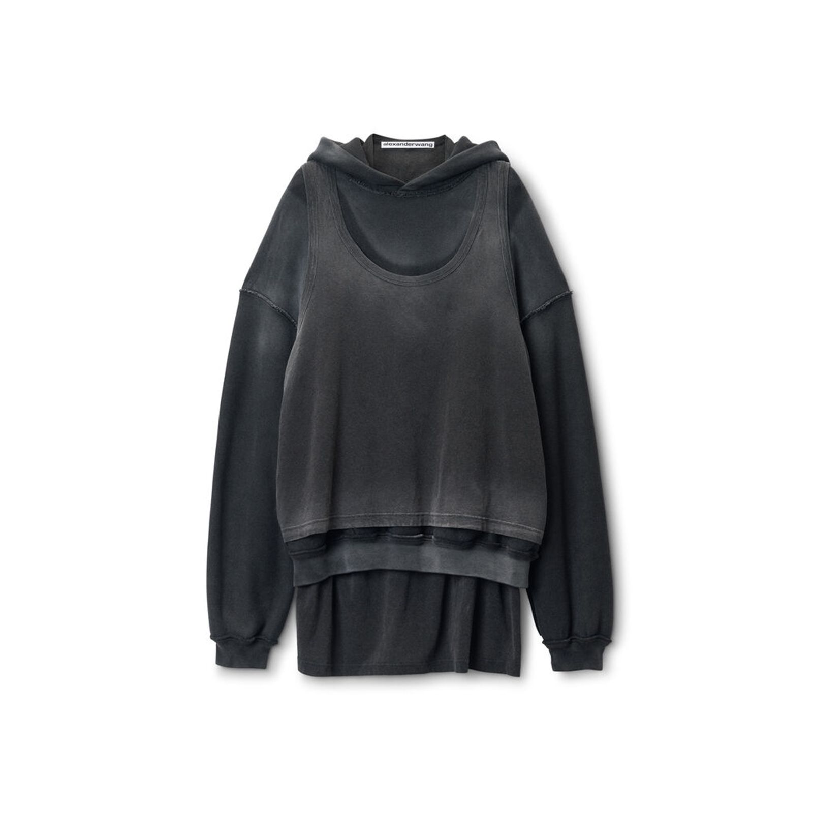 AlexanderWang  オーバーサイズ トリプルレイヤー フーディー alexander wang - OVERSIZED UNISEX TRIPLE LAYER HOODIE