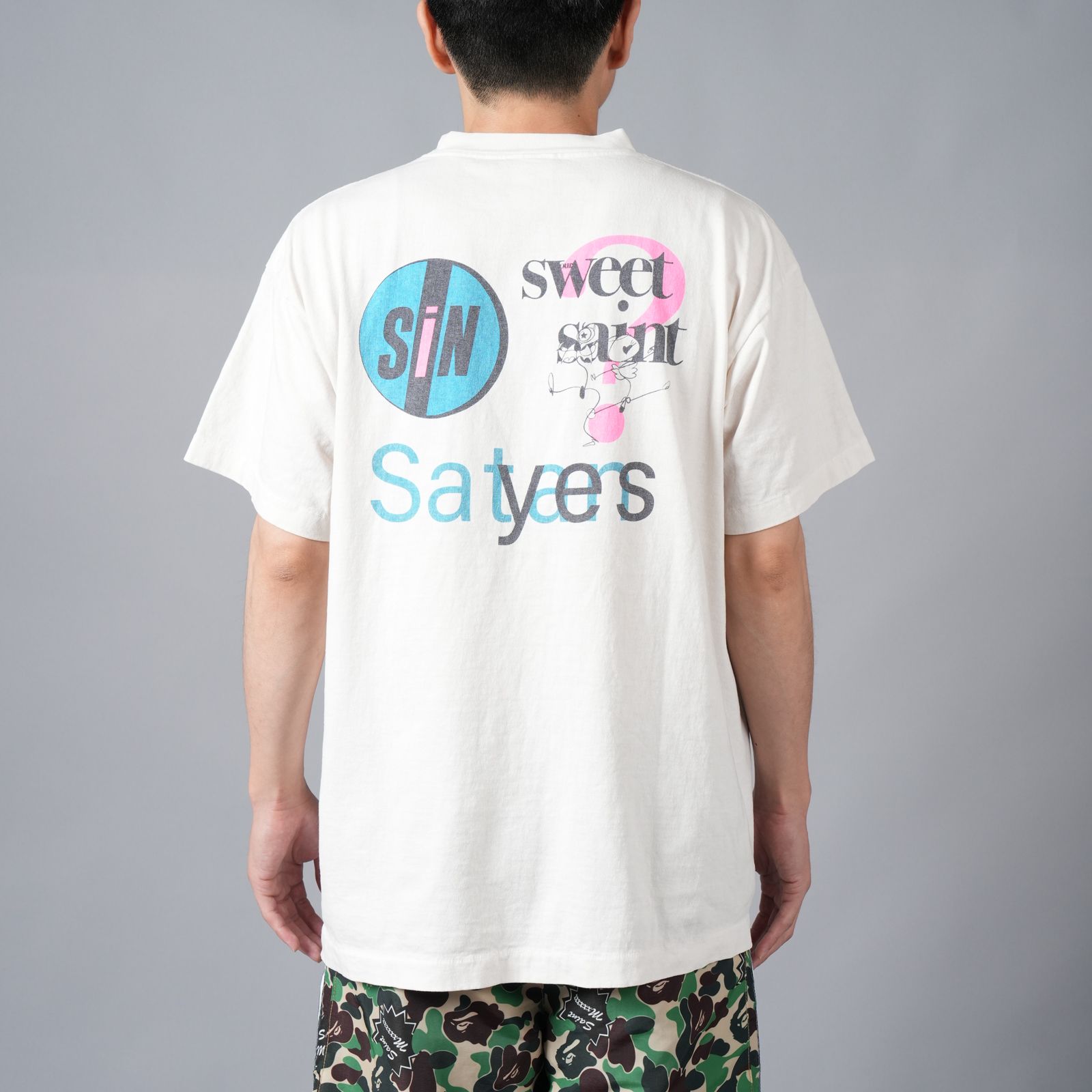 【ラスト1点】[4月27日(土)10時発売!!] SM-YS8-0000-008 / SS TEE / SWEET SAINT / WHITE / Tシャツ (ホワイト)