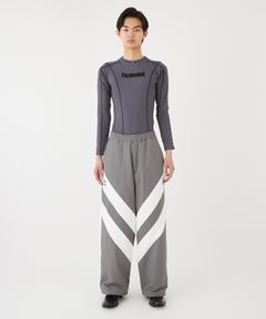 CHEVRON PUFFER NYLON TROUSER / ナイロントラウザー (グレー/ホワイト)