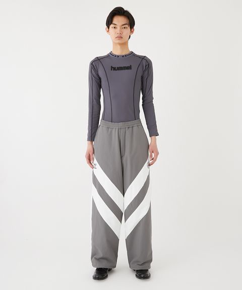 CHEVRON PUFFER NYLON TROUSER / ナイロントラウザー (グレー/ホワイト)