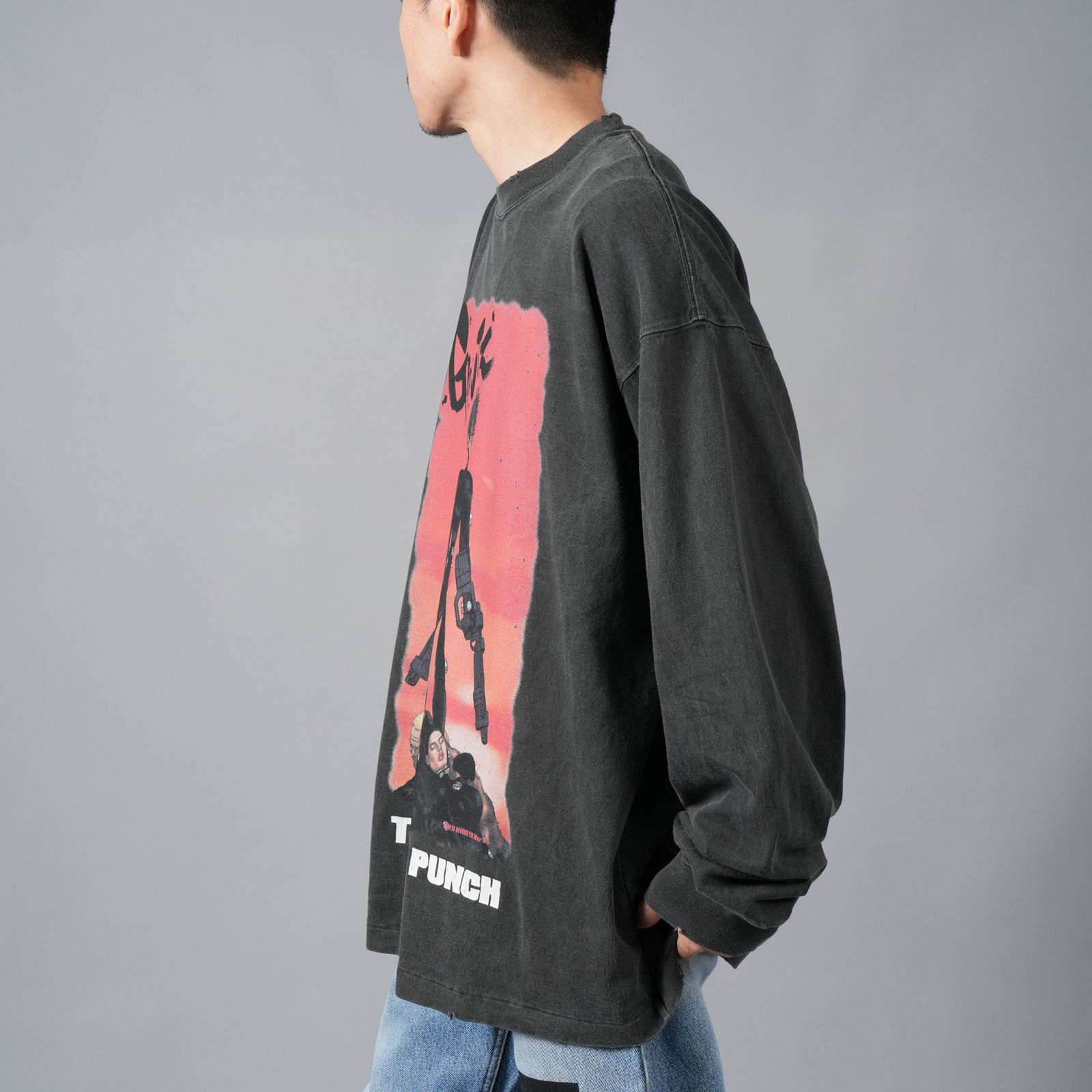 【ラスト1点】[GANTZ / ガンツ]  TGAM24SM011 / L/S TEE / Tシャツ (ブラック)