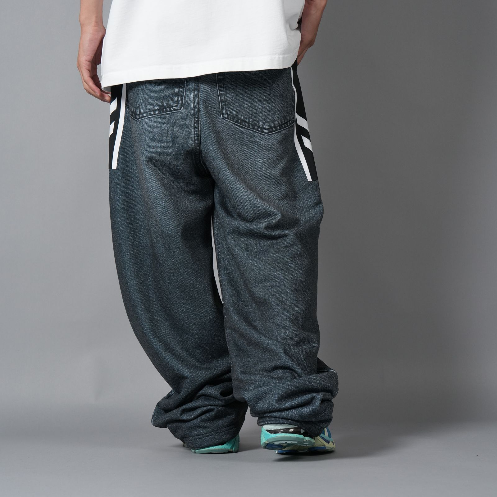 TRANS DENIM SWEAT TROUSER / トランス デニム スウェット トラウザー (ブラック)