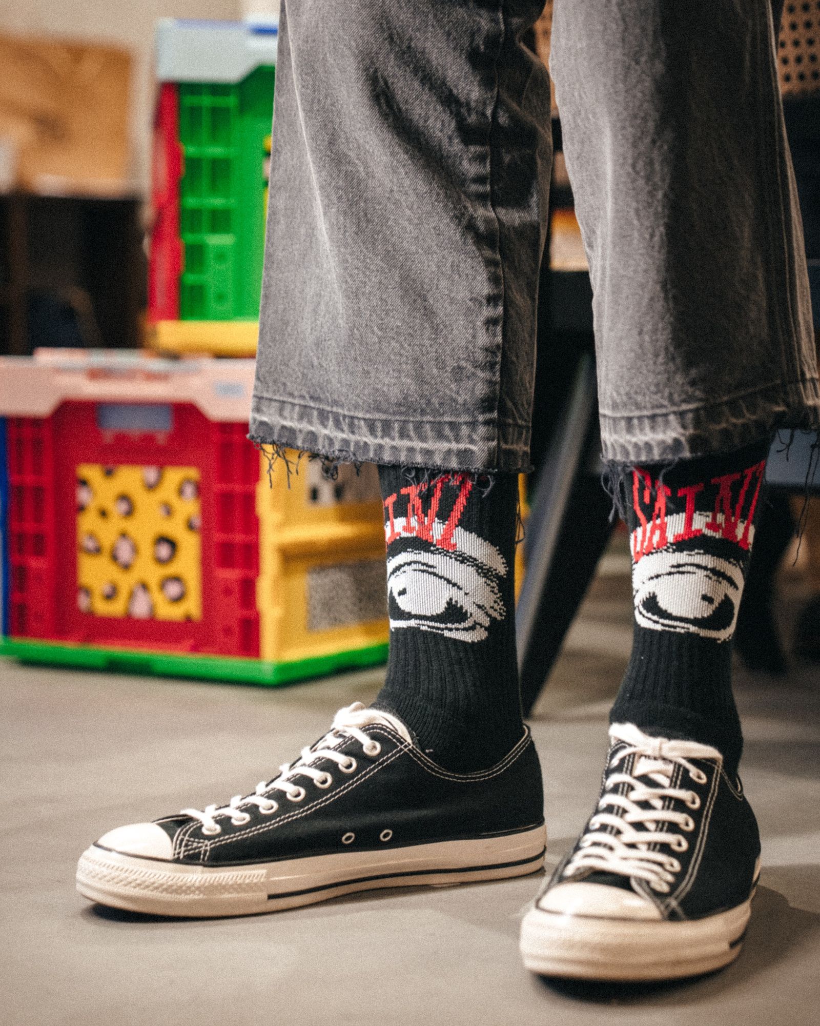 SM-MK1-0000-106 / SOCKS / EYE / BLACK / ソックス  (ブラック)