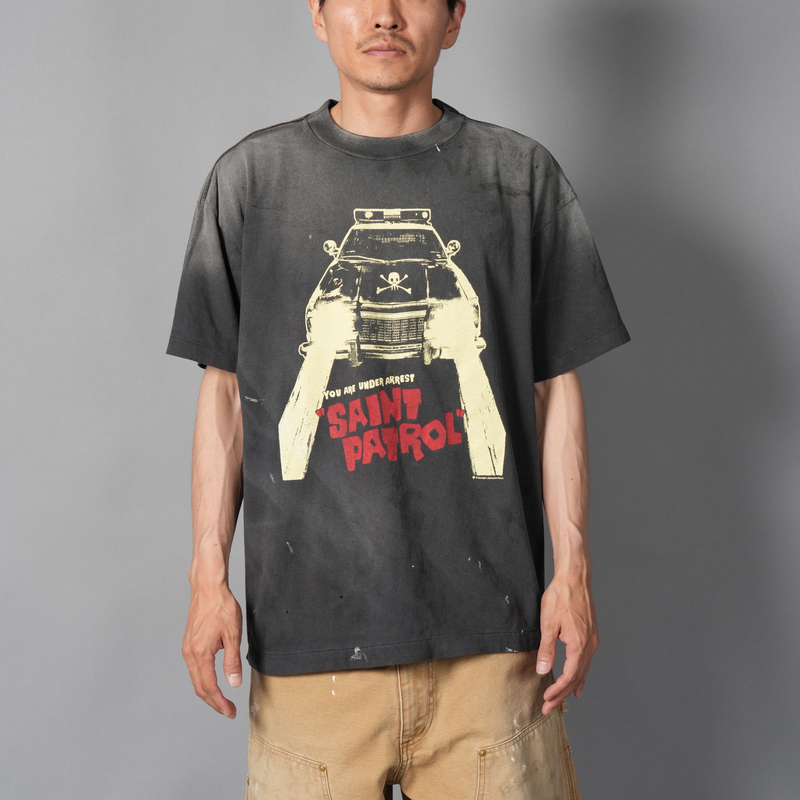 【ラスト1点】SM-HR1-0000-017 / SS TEE / SAINT PATOROL / BLACK / Tシャツ (ブラック)