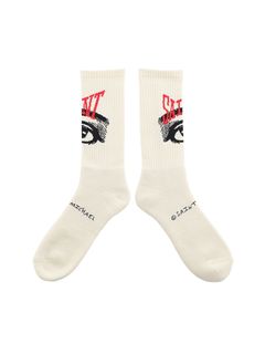 SM-A21-0000-102/SOCKS_EYES/ECRU / ソックス アイ  (エクリュ)