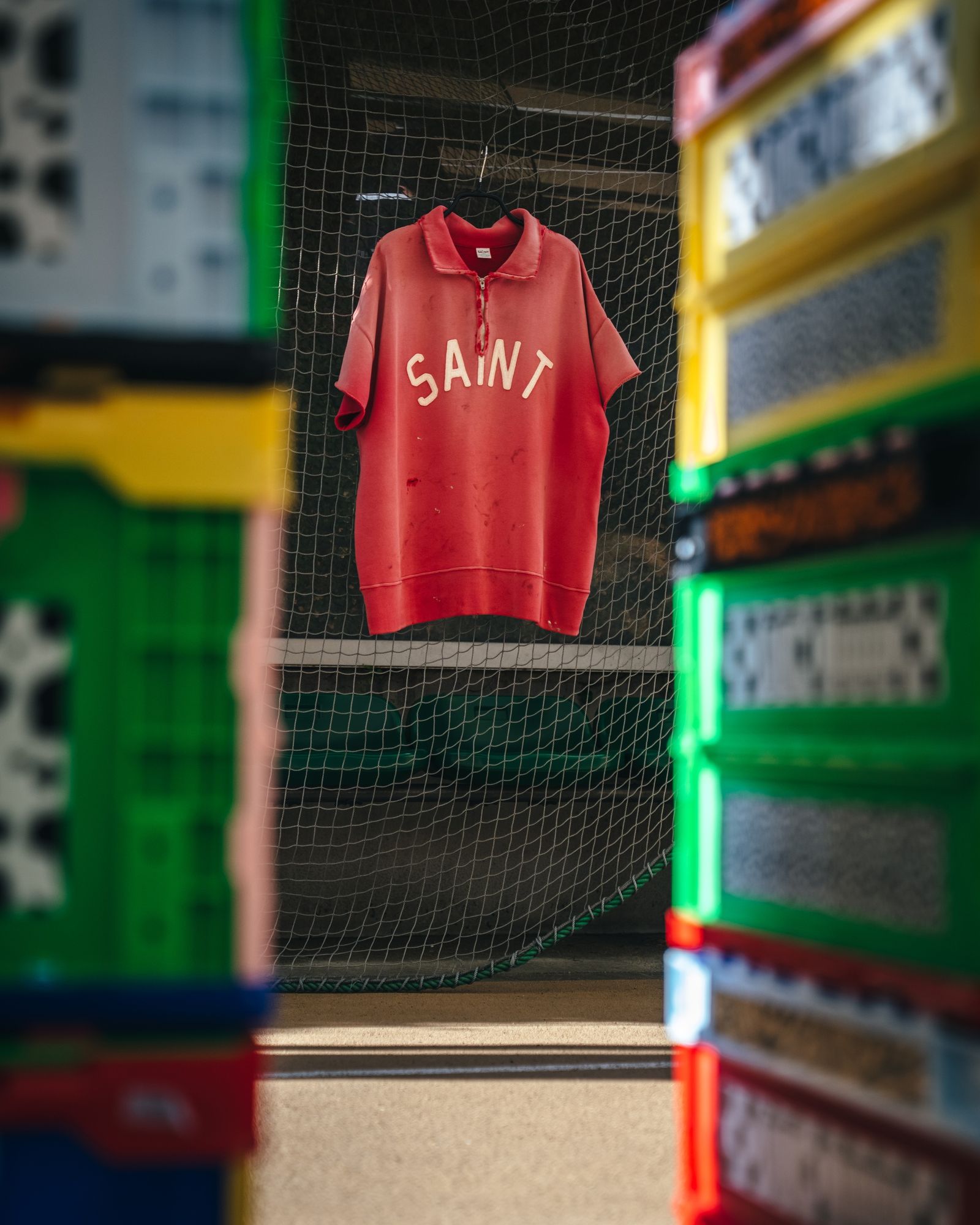 SM-MK8-0000-053 / SS HALF ZIP SWEAT / SAINT / RED / ハーフジップスウェット(レッド)