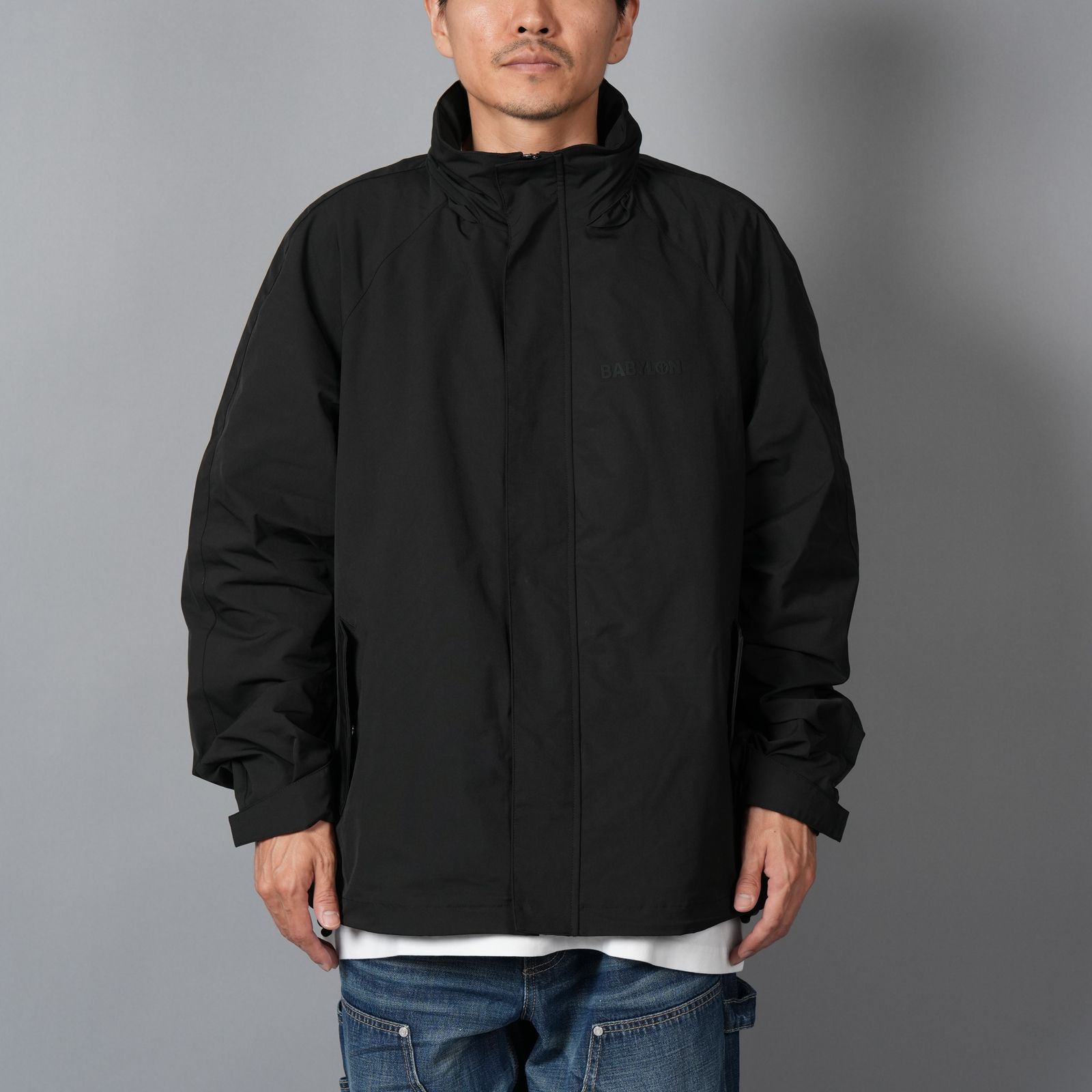 UTILITY RAIN JACKET / ユーティリティー レインジャケット  (ジェッドブラック)
