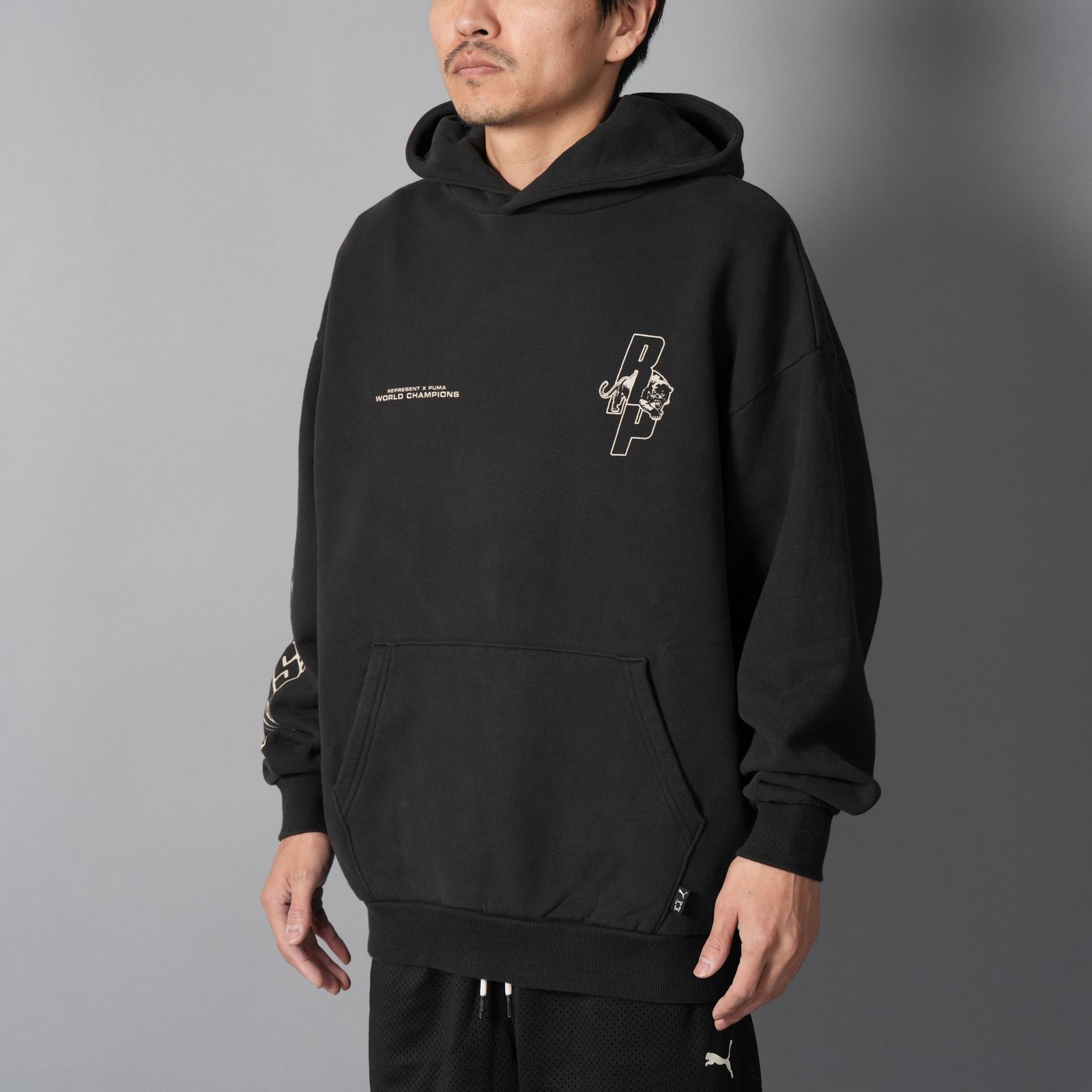 【残りわずか】REPRESENT LS HOODIE / リプレゼント ロングスリーブフーディー (プーマブラック)