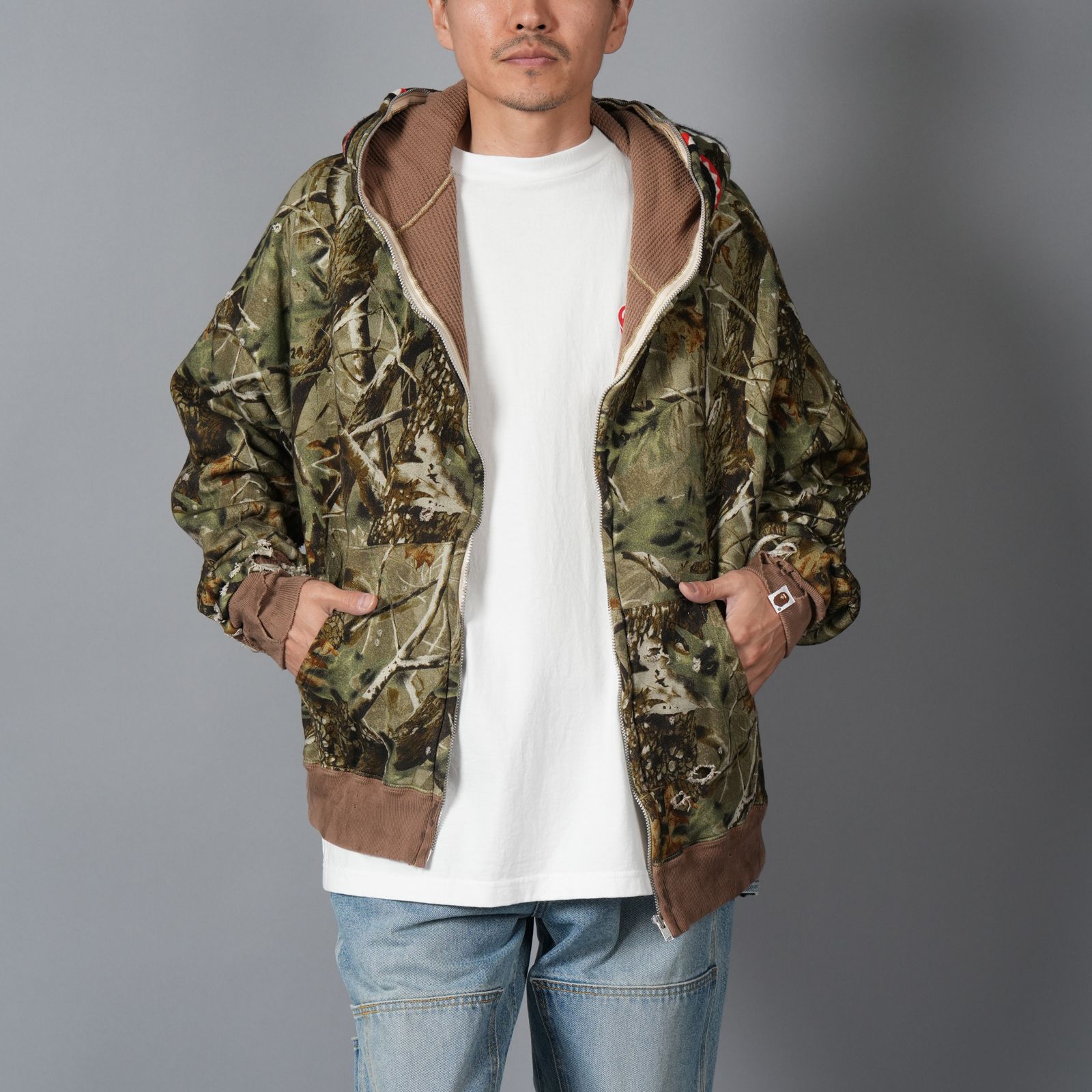 【ラスト1点】SM-HR1-0000-C38 / BAPE_ZIP HOODIE / SAHARK / CAMO / ジップフーディー (カモ)