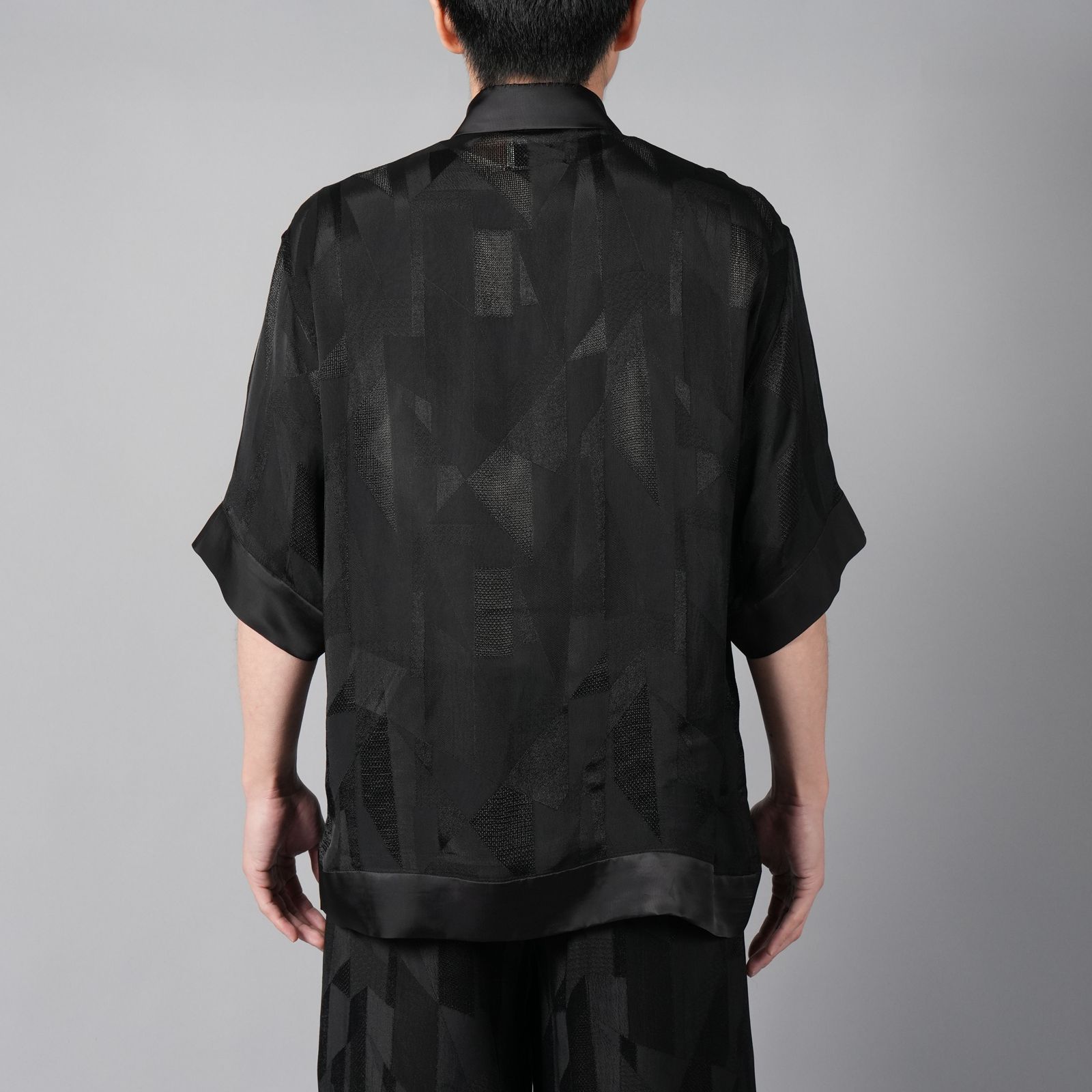 【ラスト1点】RAYON CUPRA SHIRT / レーヨン キュプラ シャツ (ブラック)
