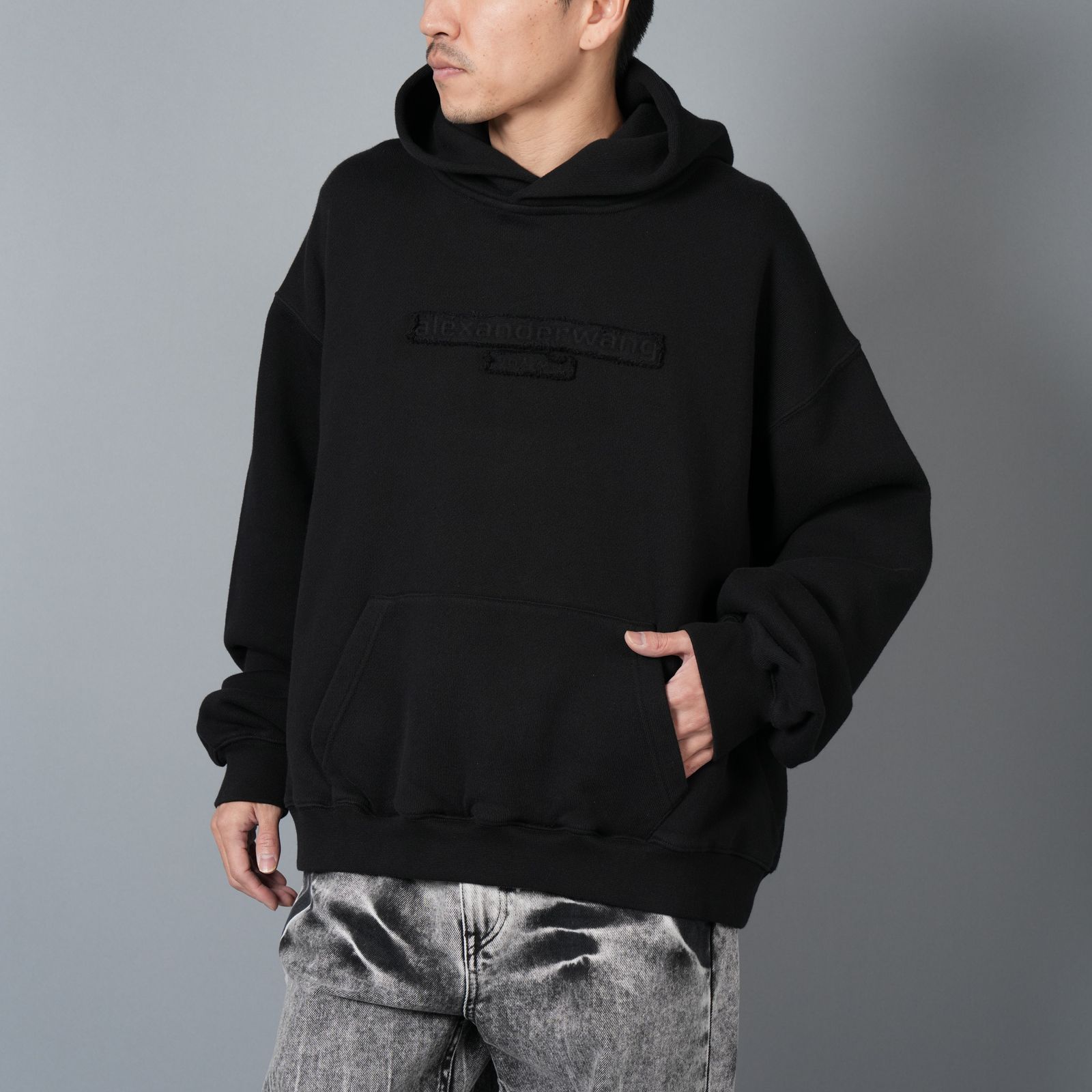 alexander wang - 【ラスト1点】DISTRESSED LOGO HOODIE alexander wang - 【ラスト1点】DISTRESSED LOGO HOODIE