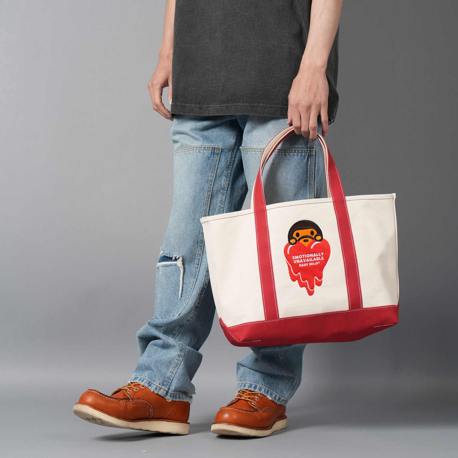 【ラスト1点】【コラボ】EU-HR8-0000-C38 / EU MILO TOTE / RED / トートバック  (レッド)