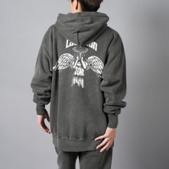 【ラスト1点】PRINTED HOODIE "ANGEL" / フーディー・パーカー (ブラック)