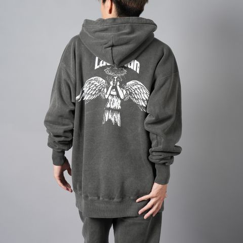 【ラスト1点】PRINTED HOODIE "ANGEL" / フーディー・パーカー (ブラック)