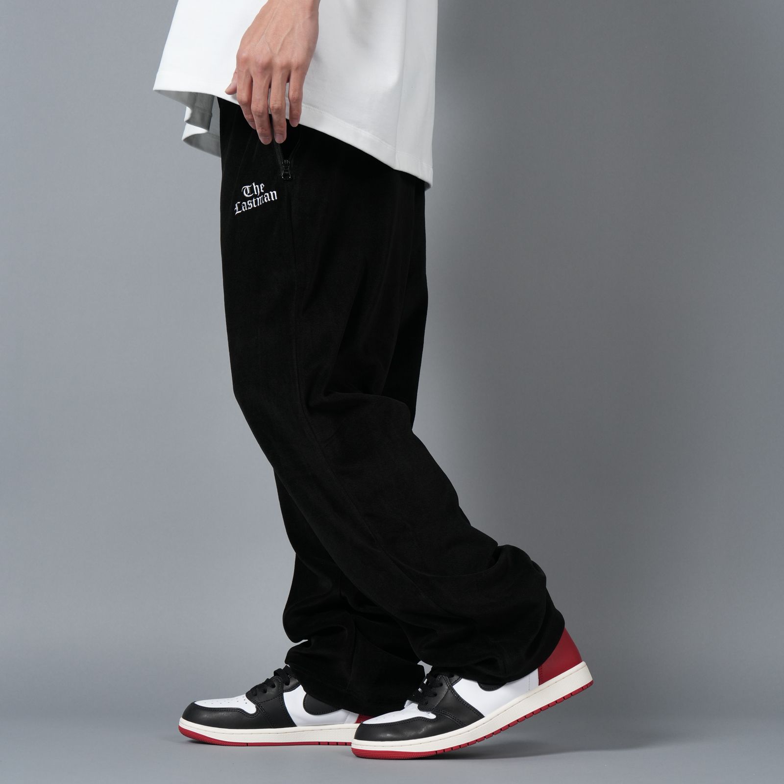 【ラスト1点】VELOUR TRACK PANTS / ベロア トラックパンツ (ブラック)