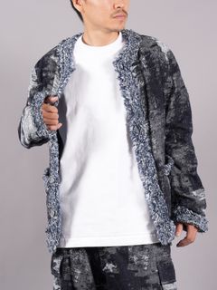 【ラスト1点】 COLLARLESS JACKET / カラーレスジャケット / デニムジャケット  (ワンウォッシュ)