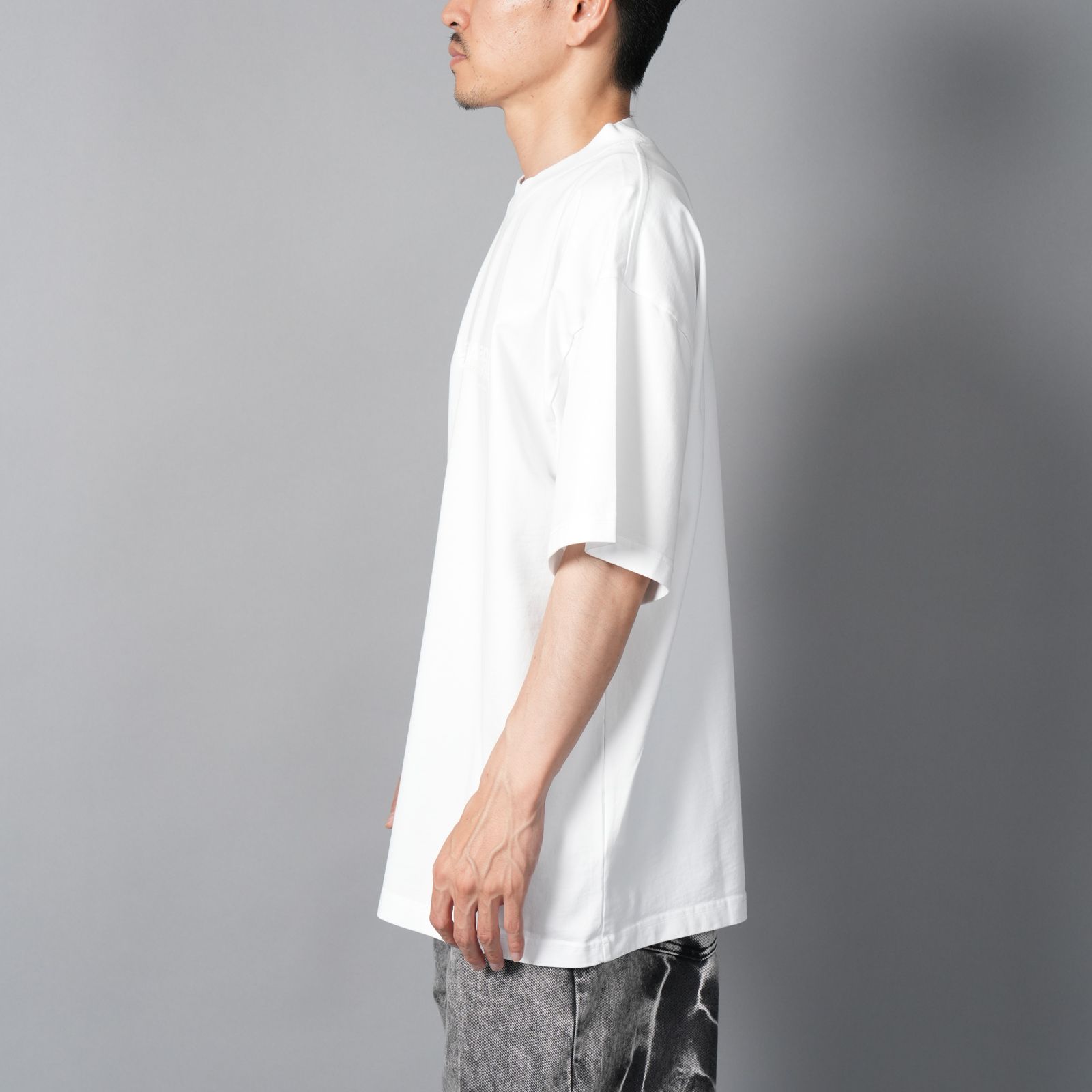 alexander wang - SHORT SLEEVE T-SHIRT / ブラック コットン