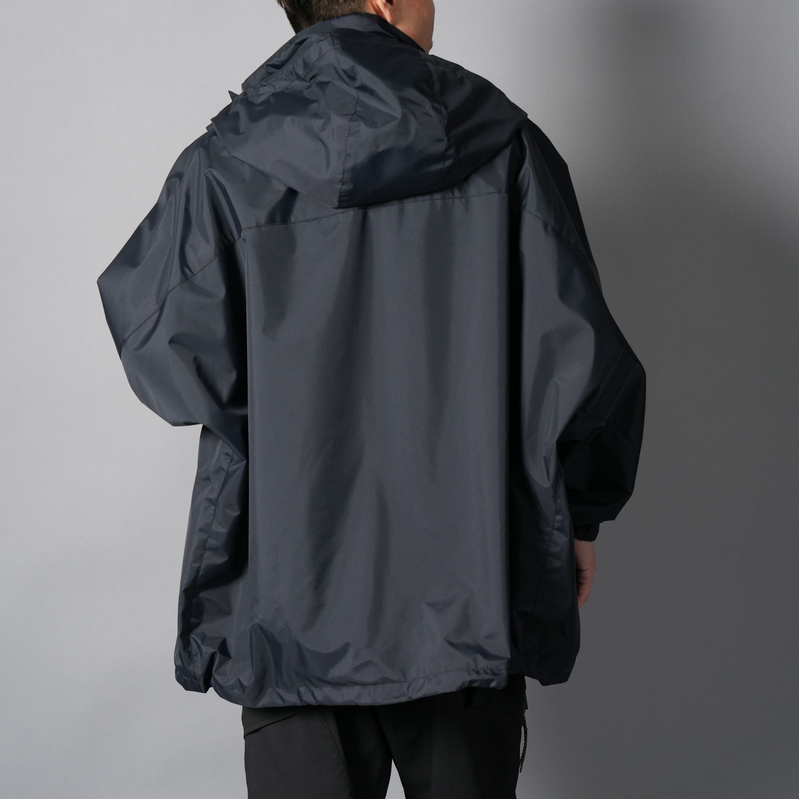 【GHOST】WOVEN 3L WATER-REPELLENT HOOD PONCHO NINJA BLOUSON / ニンジャ ブルゾン(ブラック)