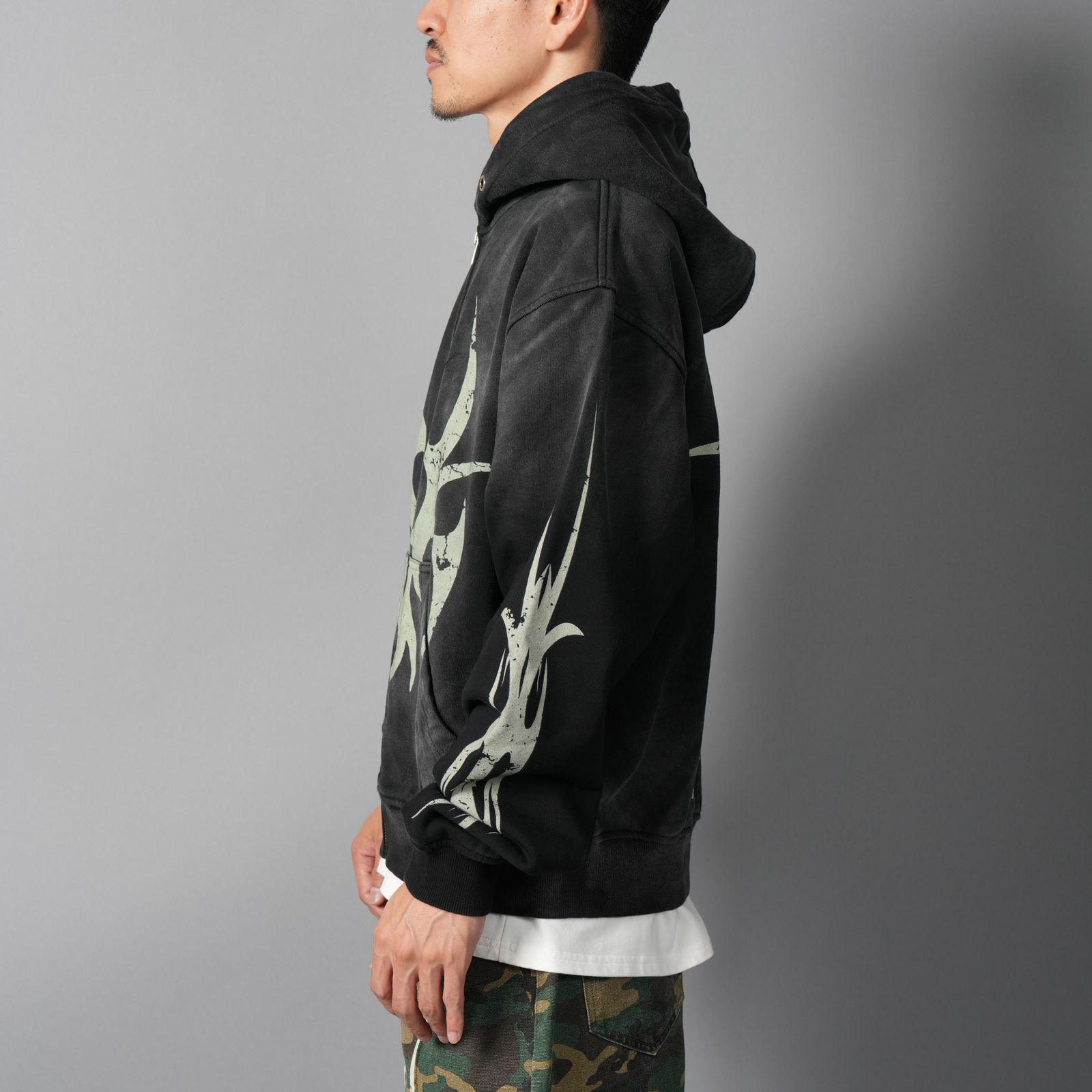 Roach Zip Hooded Sweatshirt / ローチ ジップ フーデッド スウェットシャツ (ブラック)
