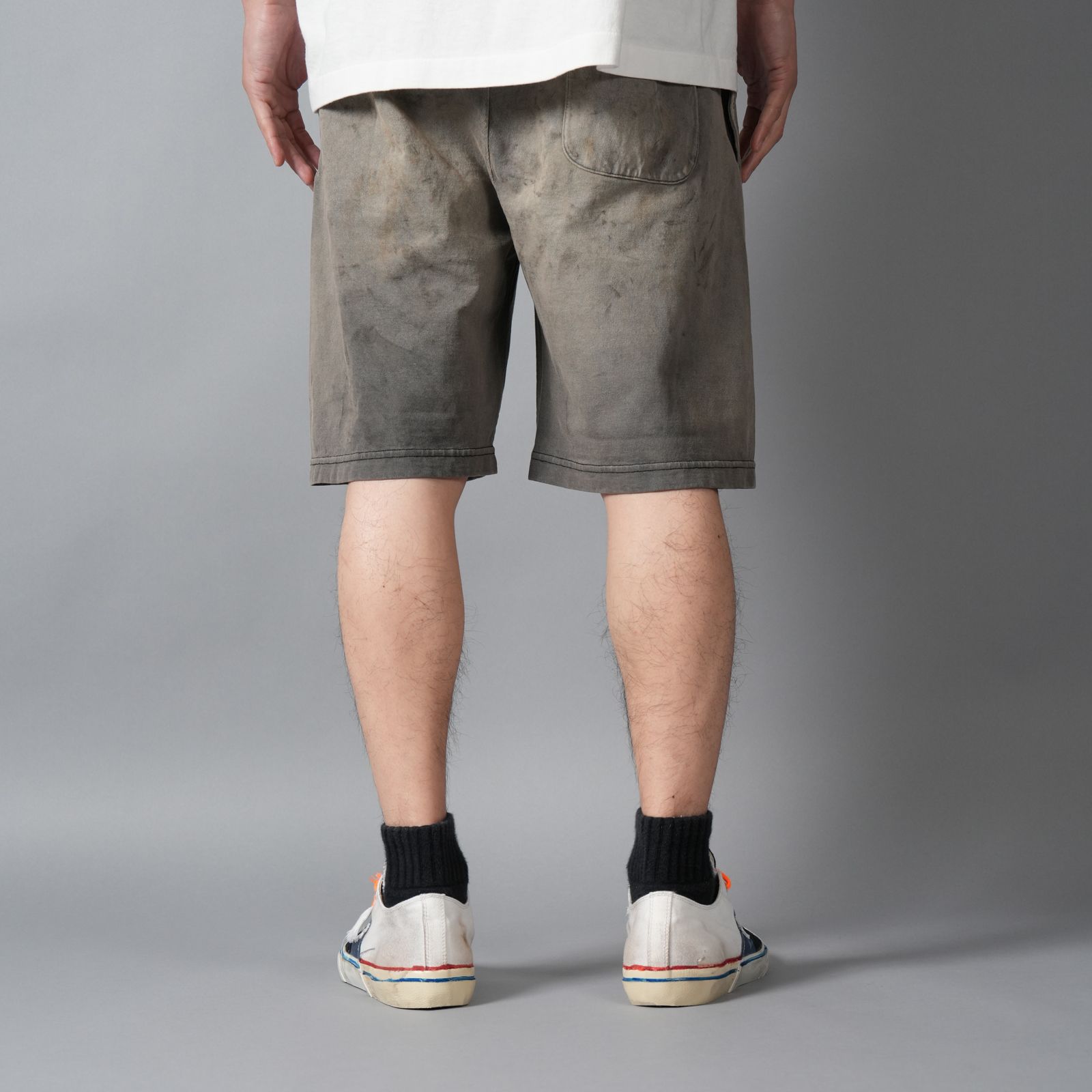 SM-MK8-0000-070 / EASY SHORTS / CUT SEW / CHARCOAL / スウェットショーツ  (チャコール)