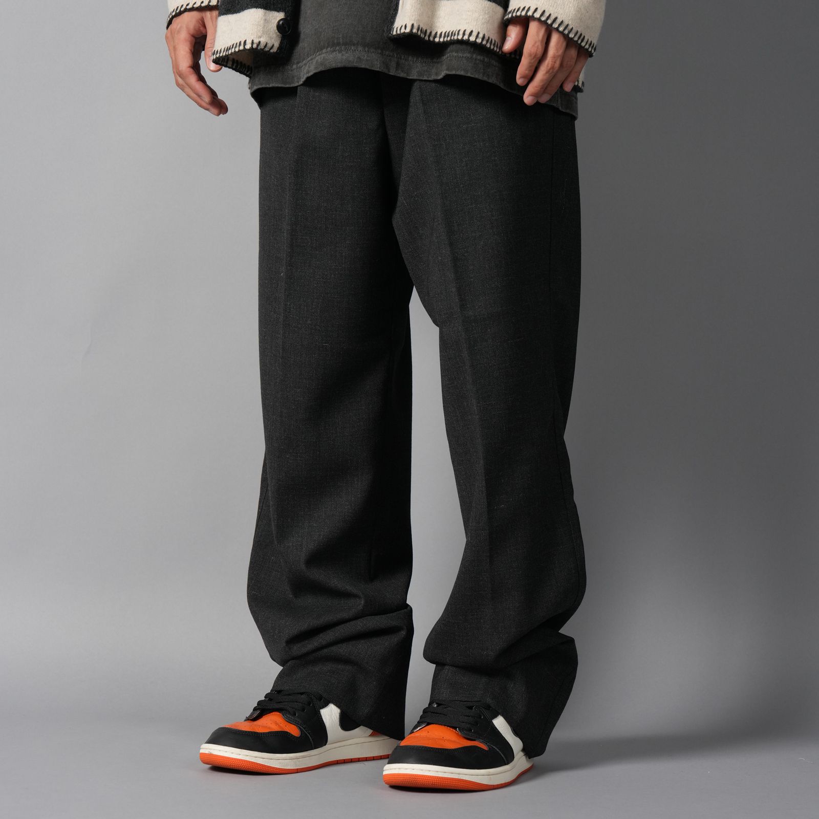【ラスト1点】One Tuck Slacks / ワンタックスラックス (ブラック)