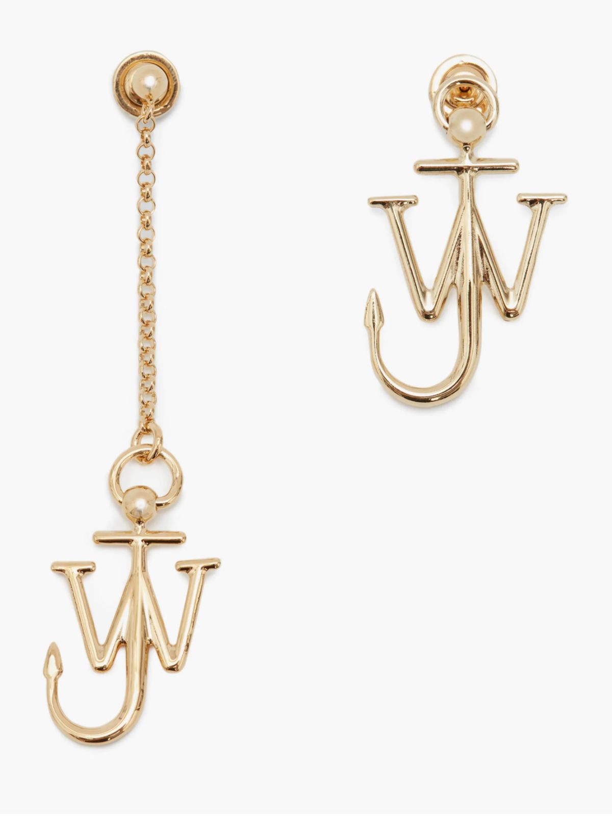 ASYMMETRIC ANCHOR EARRINGS / アシンメトリー アンカー イアリング (ゴールド)