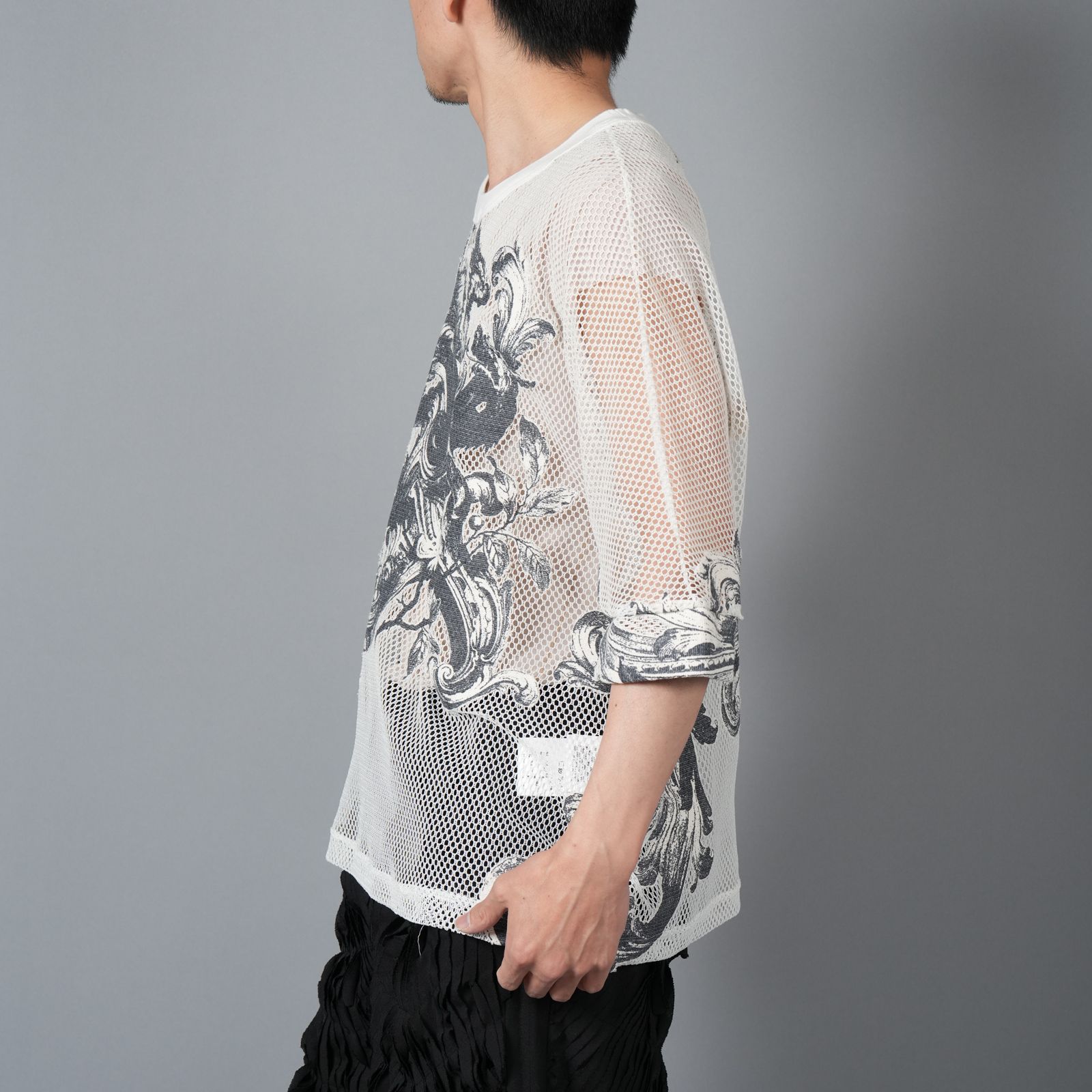 TAAKK - MESH T-SHIRTS / メッシュTシャツ (ホワイト) | Confidence
