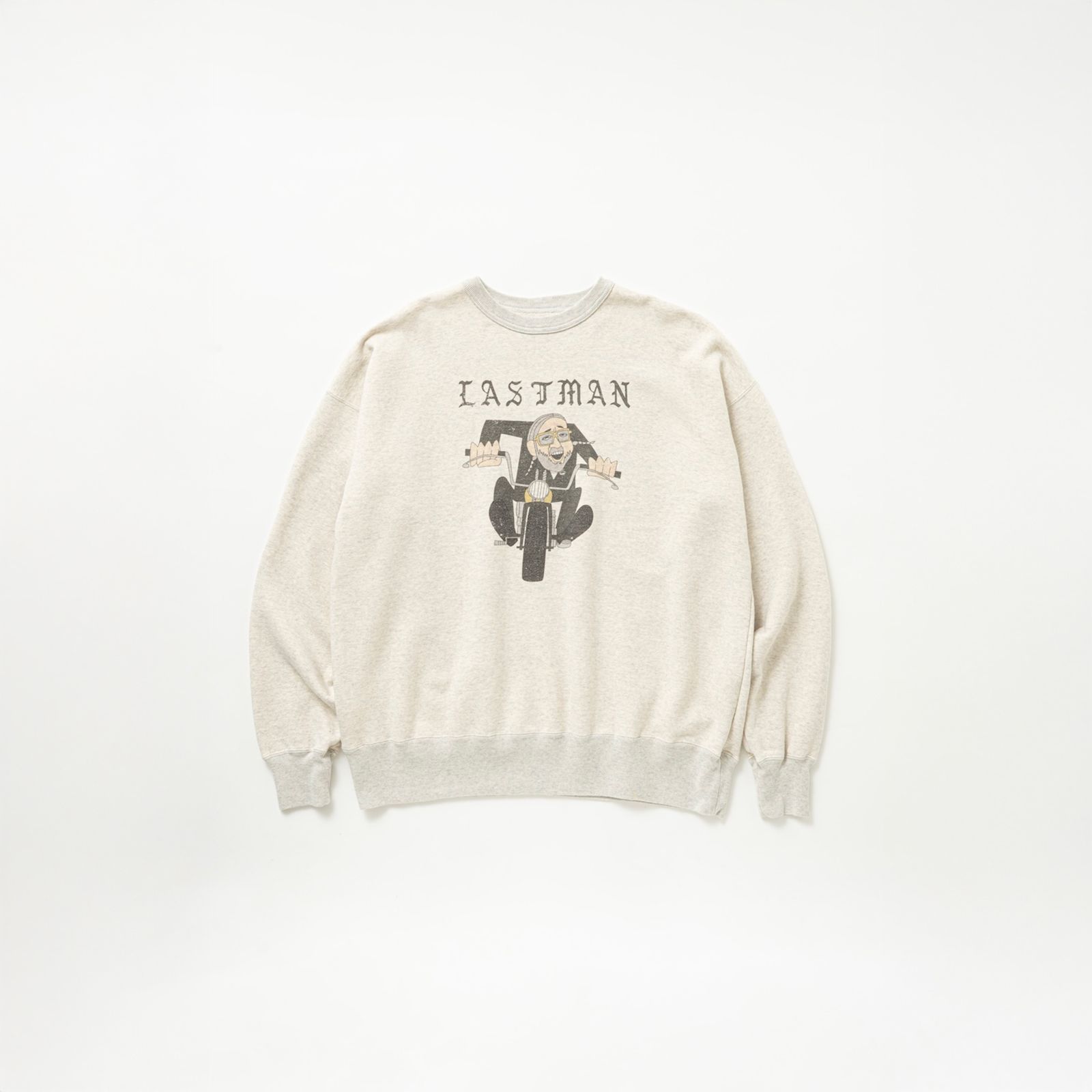 【ラスト1点】PRINTED CREW NECK "EASY RIDER" / スウェット・トレーナー (オートミル)