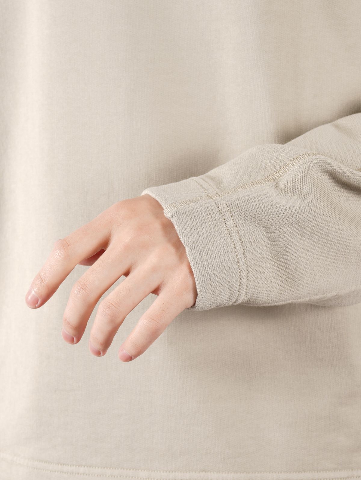 ラスト1点 / CREWNECK FELPA_CHAPTER 1 COTTON LYOCELL FLEECE / クルーネック フェルパ  (ベージュ)