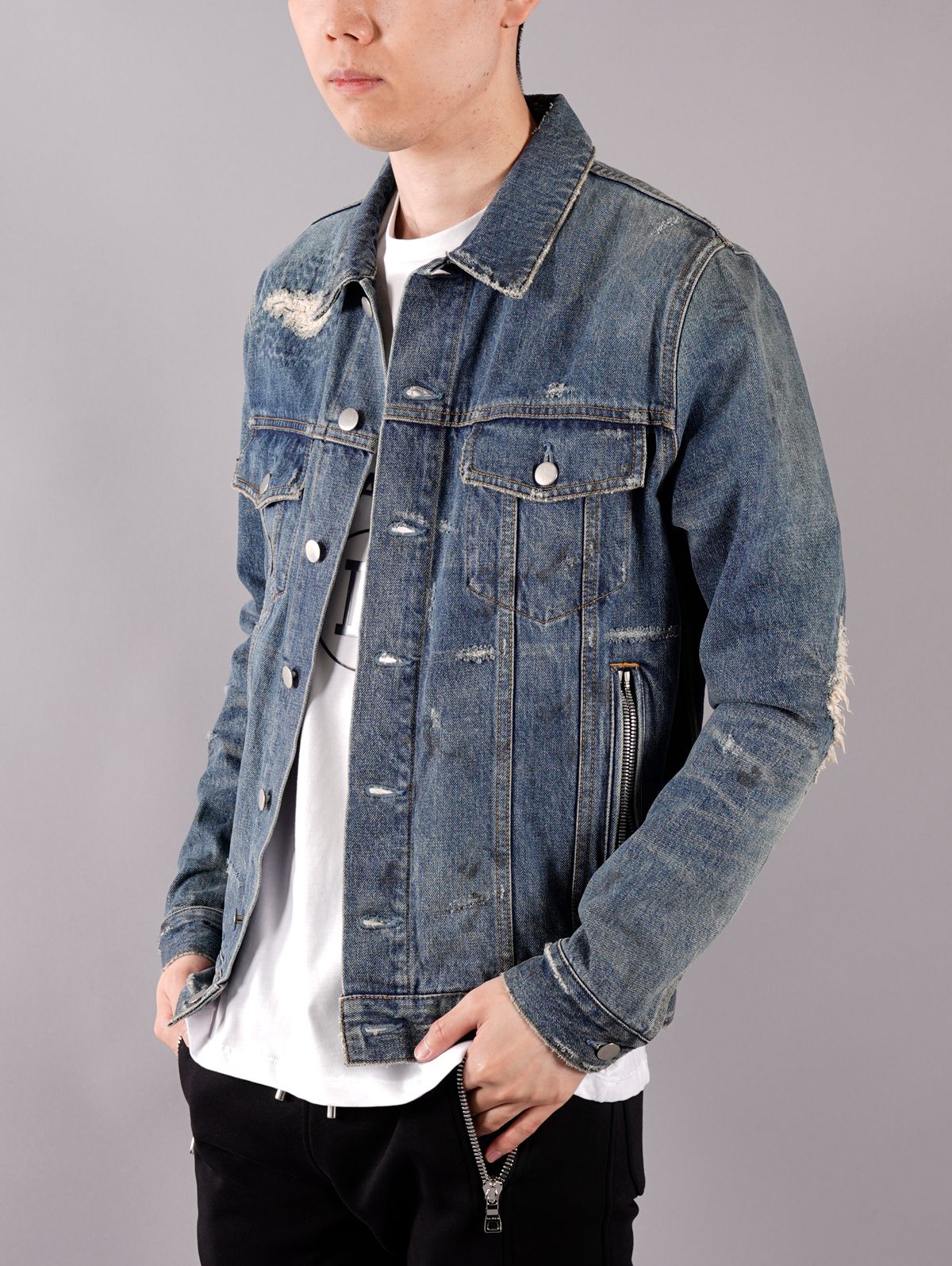 BALMAIN - 【ラスト1点】BHR BLOUSON DENIM VINTAGE DEST