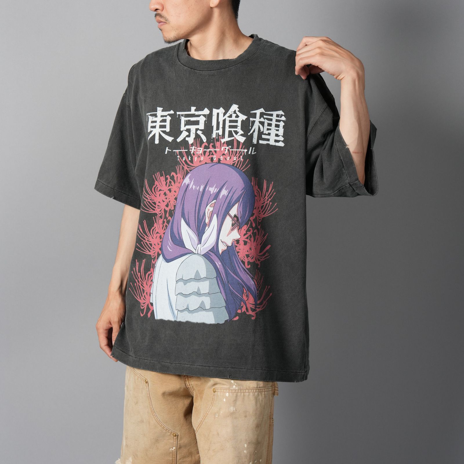 【残りわずか】[東京喰種]  TTGM25SM007 / S/S T-Shirt  (LIZE)  / Tシャツ (ブラック)