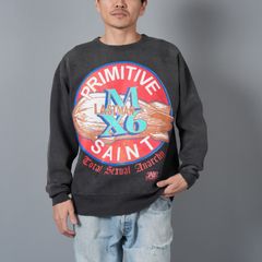 【残りわずか】【コラボ】SM-HR8-0000-C28 / LM_CRW-N SWEAT / PRIMITIVE / BLK / クルーネックスウェット・トレーナー (ブラック)
