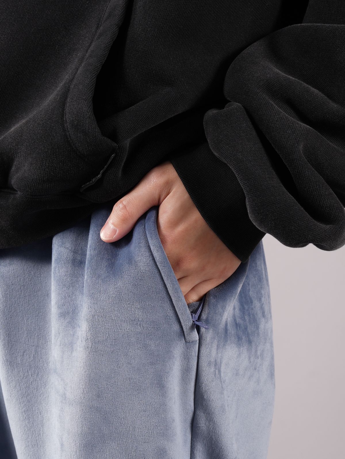 ラスト1点 / RELAXED FIT SWEATPANT W / ELASTIC  / リラックスフィット スウェットパンツ (ブルー)