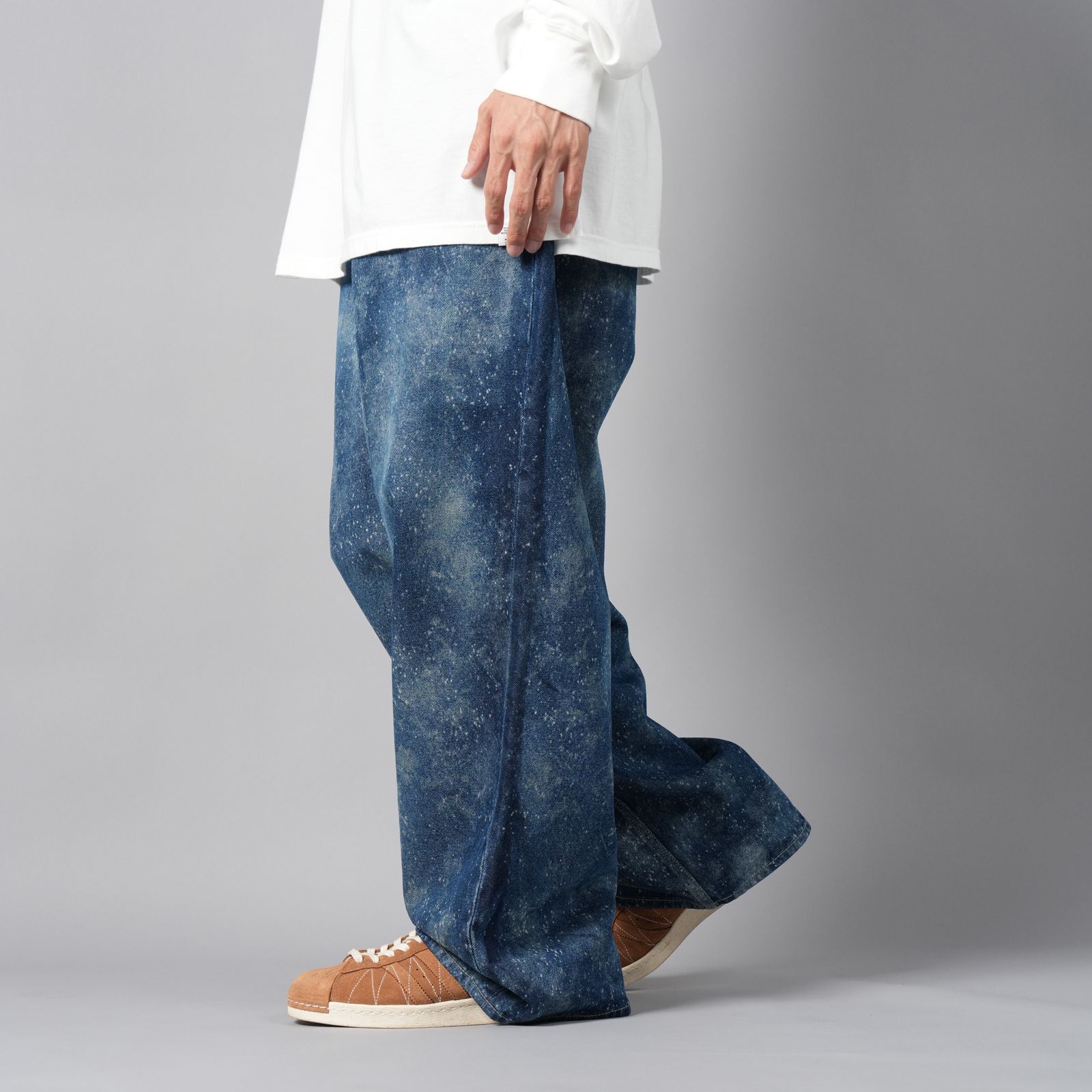【ラスト1点】GALAXY DENIM BIG HEART PANTS / ギャラクシーデニム ビッグハートパンツ  (インディゴ)