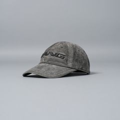 BASEBALL CAP WEATHERED FLOCK / 3Dロゴ刺繍 フロックデニム キャップ   (ウェザードグレー)